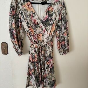 Vici Doll Long Sleeve Floral Mini Dress